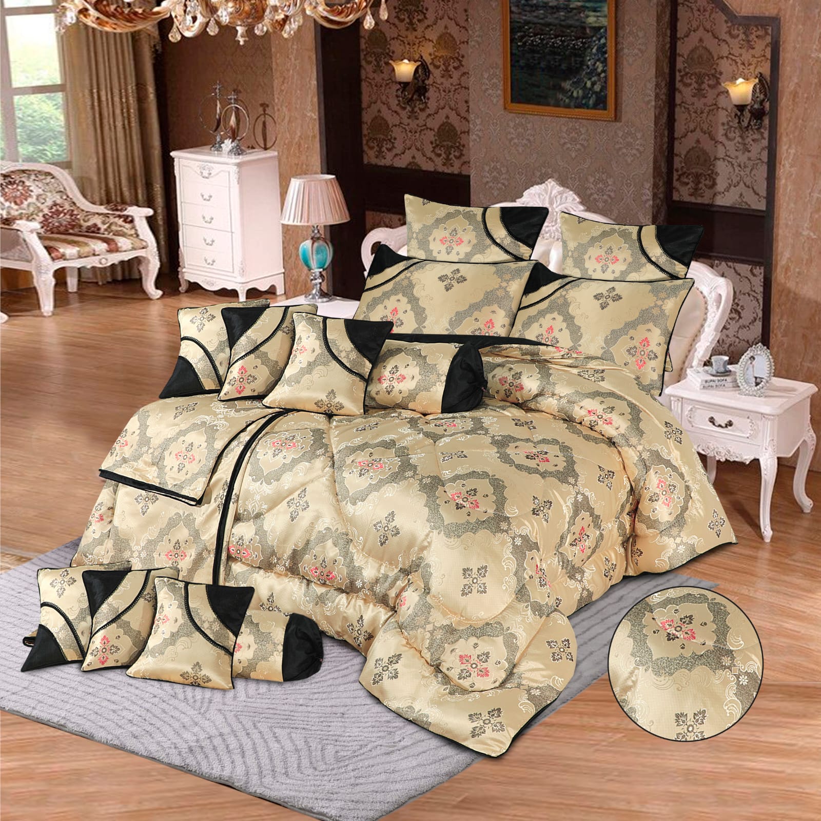 Arizona Plus Bridal Quilt Set 14pcs APB06 Nishat Home