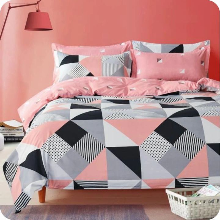 Cotton Bed Sheets - 4 Pillows