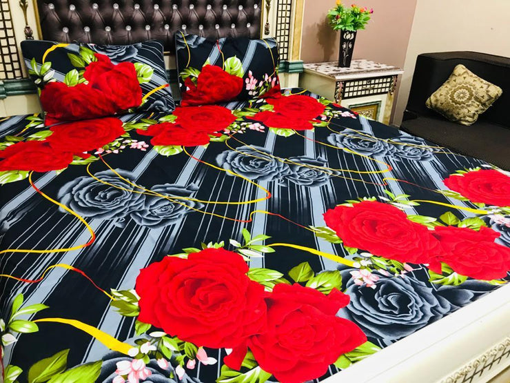 Luvoza Cotton Bed Sheet - King - 3pcs - CSB108