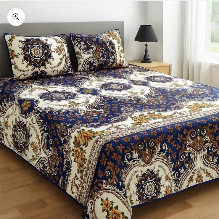 Luvoza Cotton Bed Sheet - King - 3pcs - CSB116