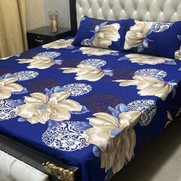 Luvoza Cotton Bed Sheet - King - 3pcs - CSB128