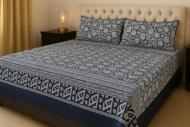 Luvoza Cotton Bed Sheet - King - 3pcs - CSB148