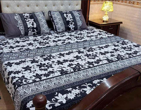 Luvoza Cotton Bed Sheet - King - 3pcs - CSB162