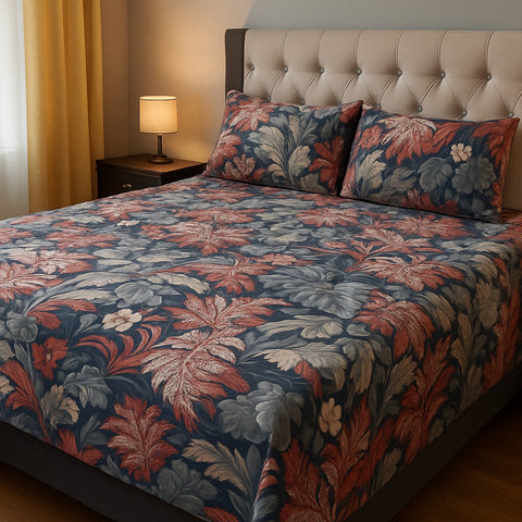Luvoza Cotton Bed Sheet - King - 3pcs - CSB298