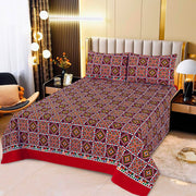 Luvoza Cotton Bed Sheet - King - 3pcs - CSB379