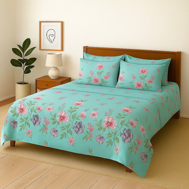 Luvoza Cotton Bed Sheet - King - 3pcs - CSB393