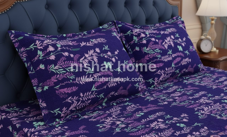 Luvoza Cotton Bed Sheet - King - 3pcs - CSB397