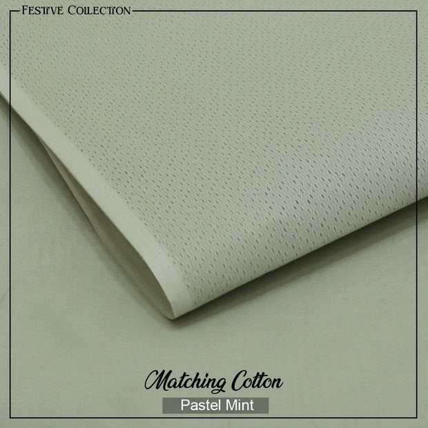 Naqsh Festive Hard Cotton - 2pcs - Pastel Mint - FHC04