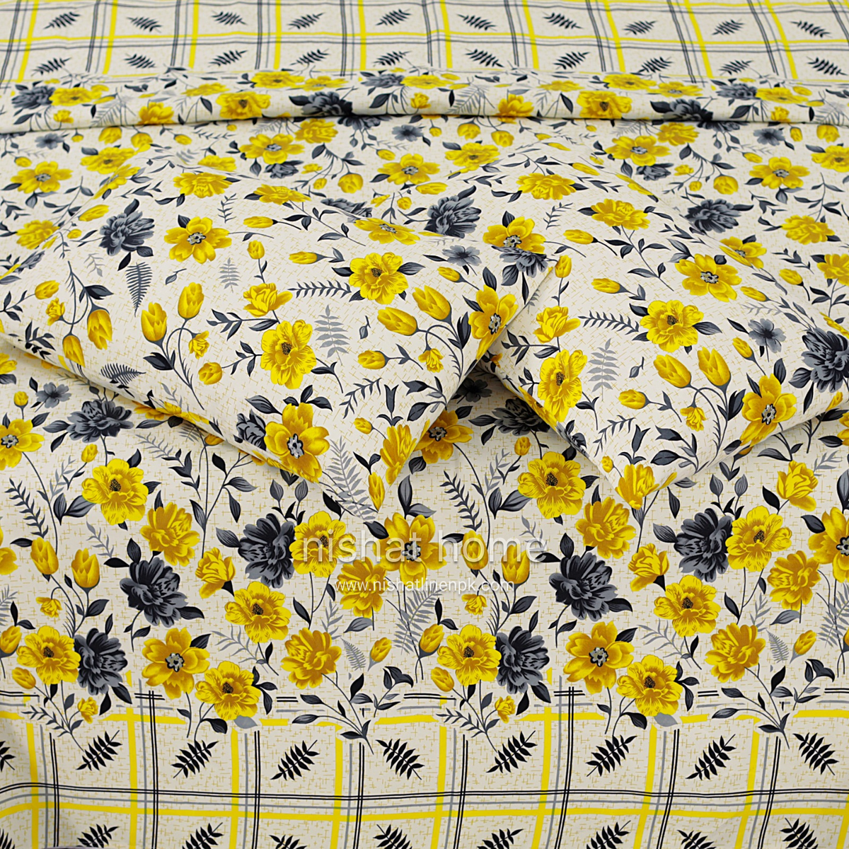 Luvoza Cotton Bed Sheet - King - 3pcs - CSB382