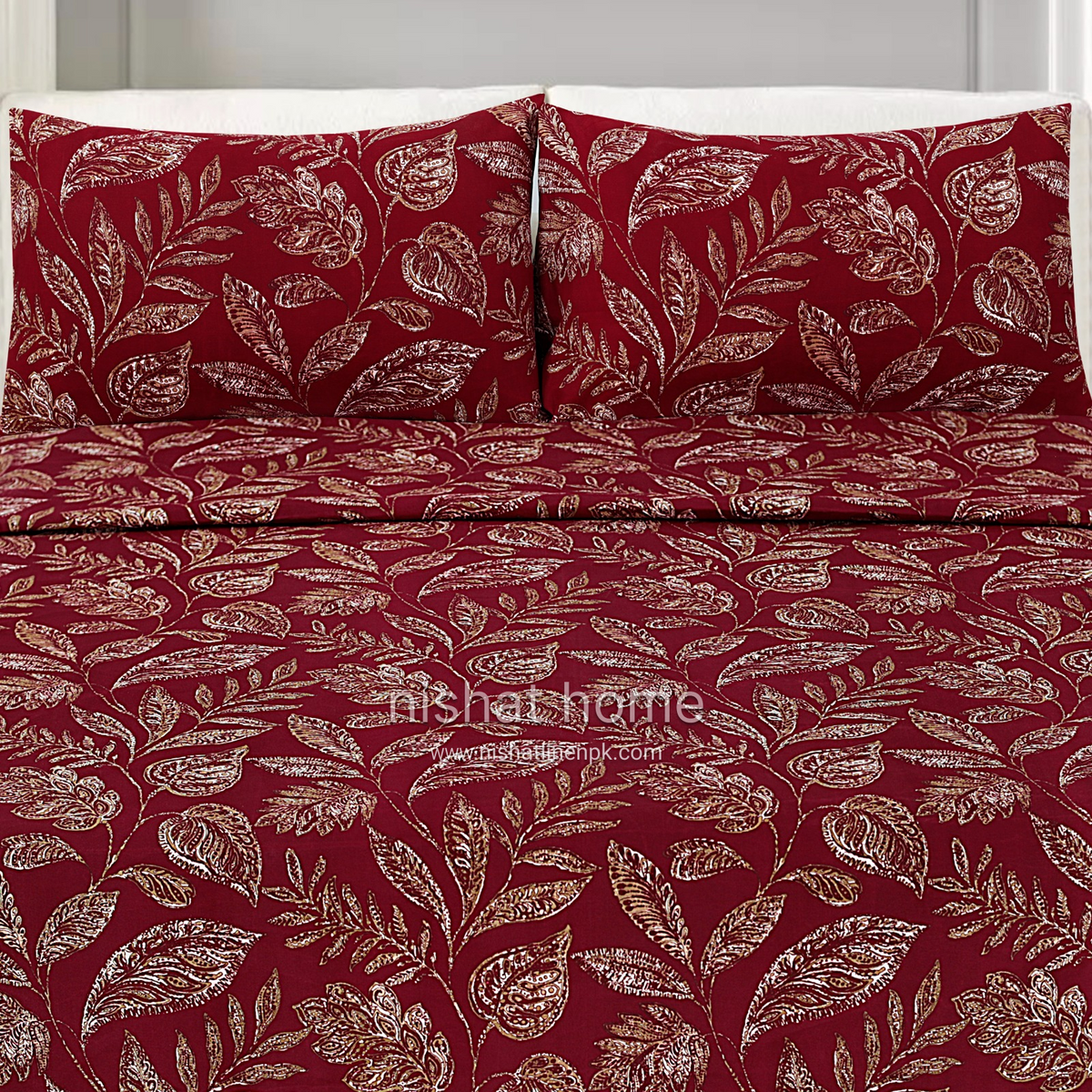 Luvoza Cotton Bed Sheet - King - 3pcs - CSB383