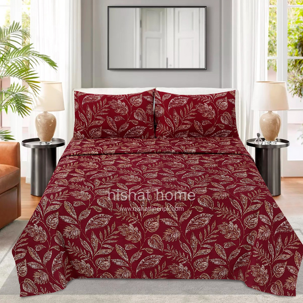 Luvoza Cotton Bed Sheet - King - 3pcs - CSB383