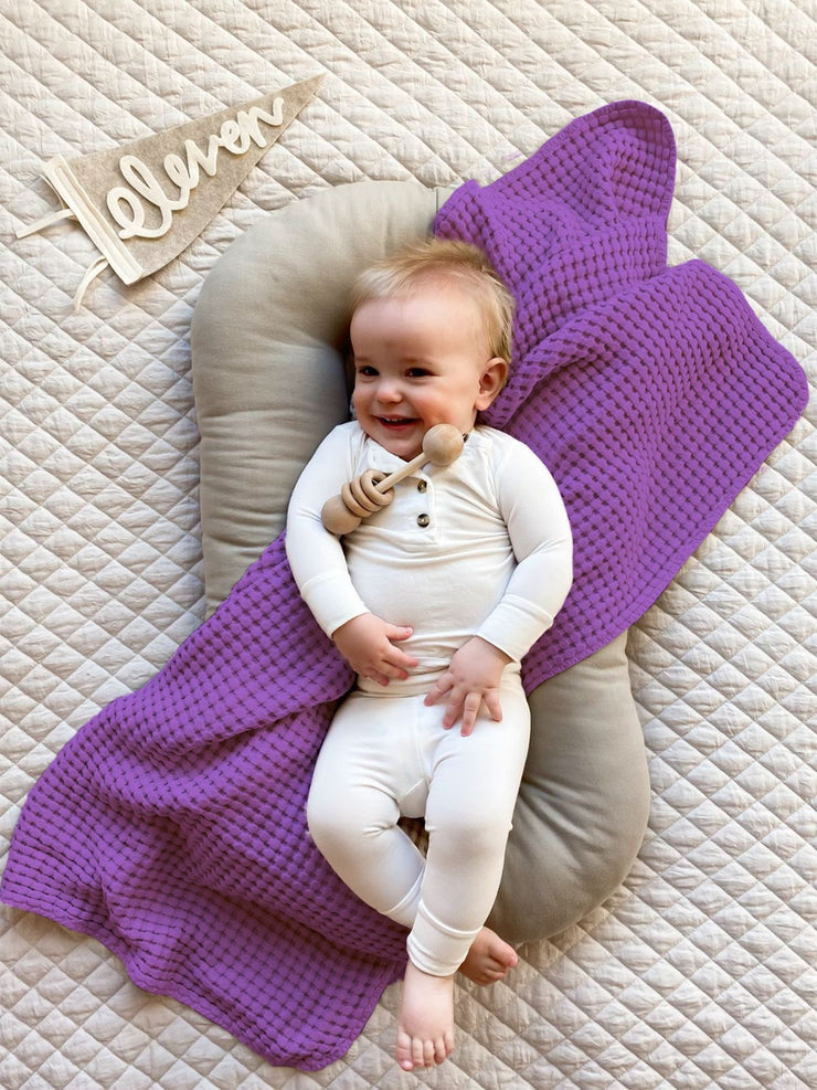 Baby Waffle Weave Blanket - Eminence- BWB05
