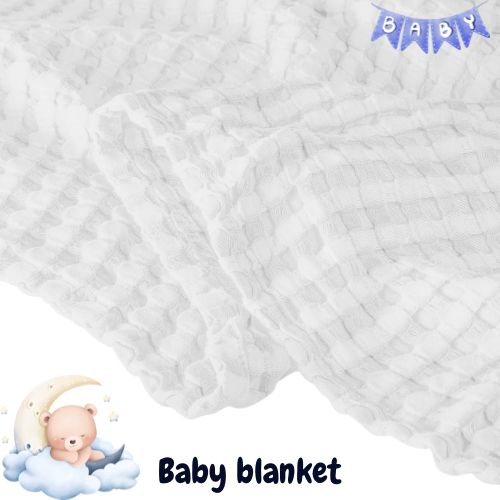 Baby Waffle Weave Blanket -OffWhite- BWB11