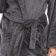 Luxury Unisex Fleece Bath Robe - Gray - UBR03