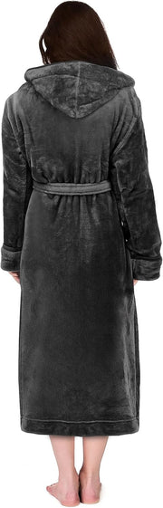 Luxury Unisex Fleece Bath Robe - Gray - UBR03