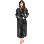 Luxury Unisex Fleece Bath Robe - Gray - UBR03