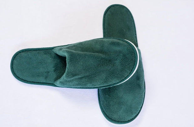 Luxury Unisex Fleece Bath Robe with Slippers - Emerald - UBR05