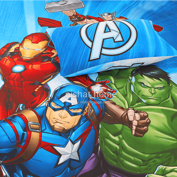 Divine Pure Cotton Kids Bed Sheet - Avengers- Single - DSB131