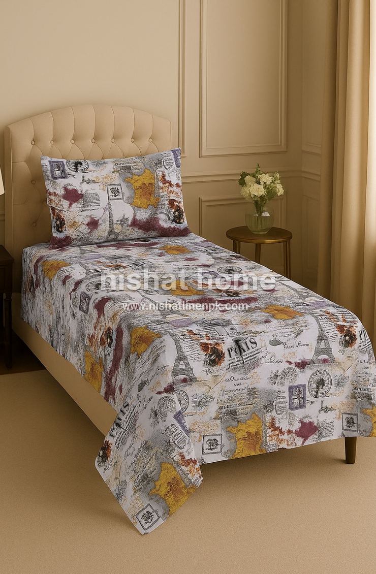 Divine Pure Cotton  Bed Sheet - Single - DSB140