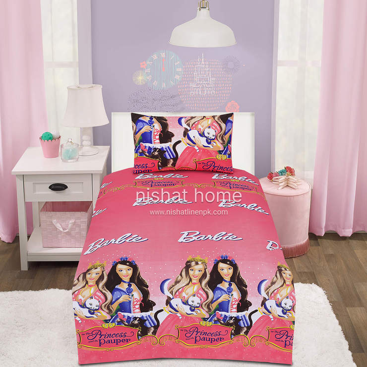 Divine Pure Cotton Kids Bed Sheet - barbie- Single - DSB139