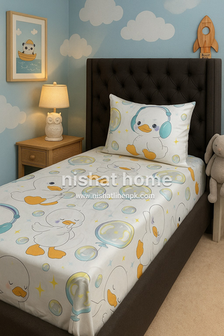 Divine Pure Cotton Kids Bed Sheet - ducky - Single - DSB145