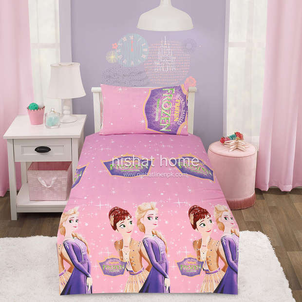 Divine Pure Cotton Kids Bed Sheet - Frozen- Single - DSB128