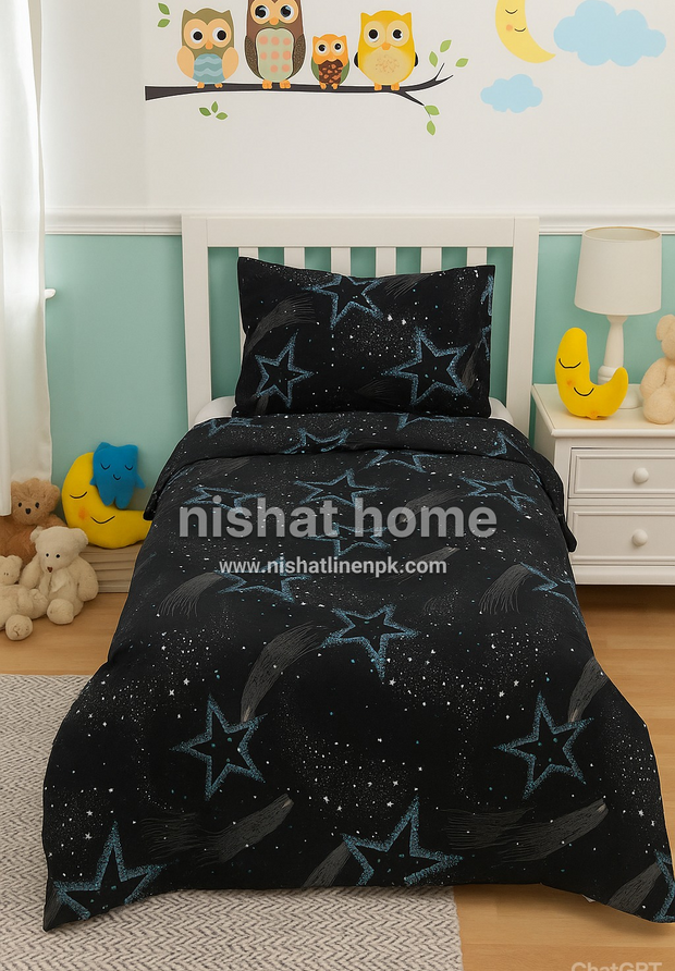 Divine Pure Cotton Kids Bed Sheet - shiningstar - Single - DSB142