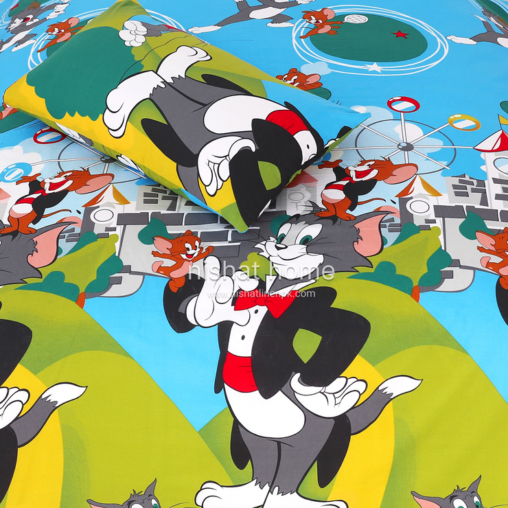 Divine Pure Cotton Kids Bed Sheet - Tom&jerrry- Single - DSB134