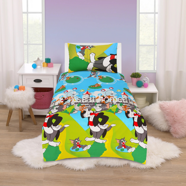 Divine Pure Cotton Kids Bed Sheet - Tom&jerrry- Single - DSB134