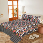 Divine Pure Cotton Bed Sheet - King - 3pcs - DBS295