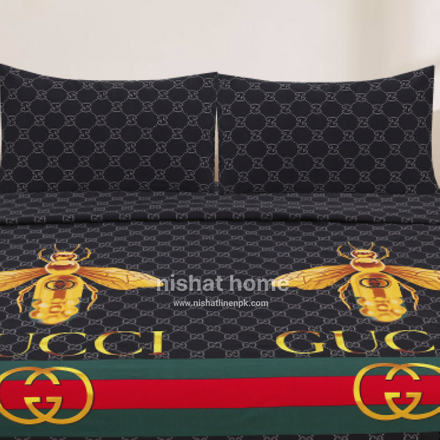 Divine Pure Cotton Bed Sheet - King - 3pcs - DBS302