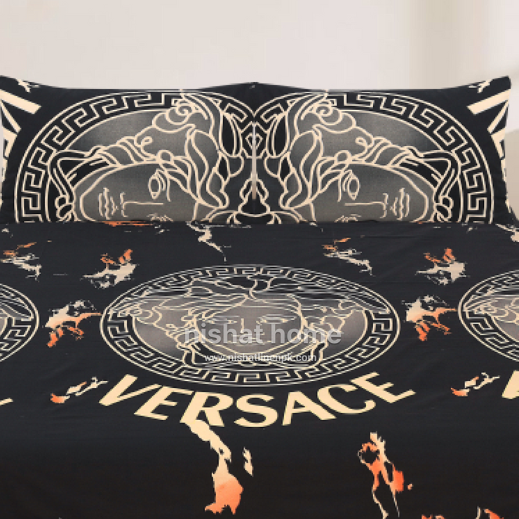 Divine Pure Cotton Bed Sheet - King - 3pcs - DBS303