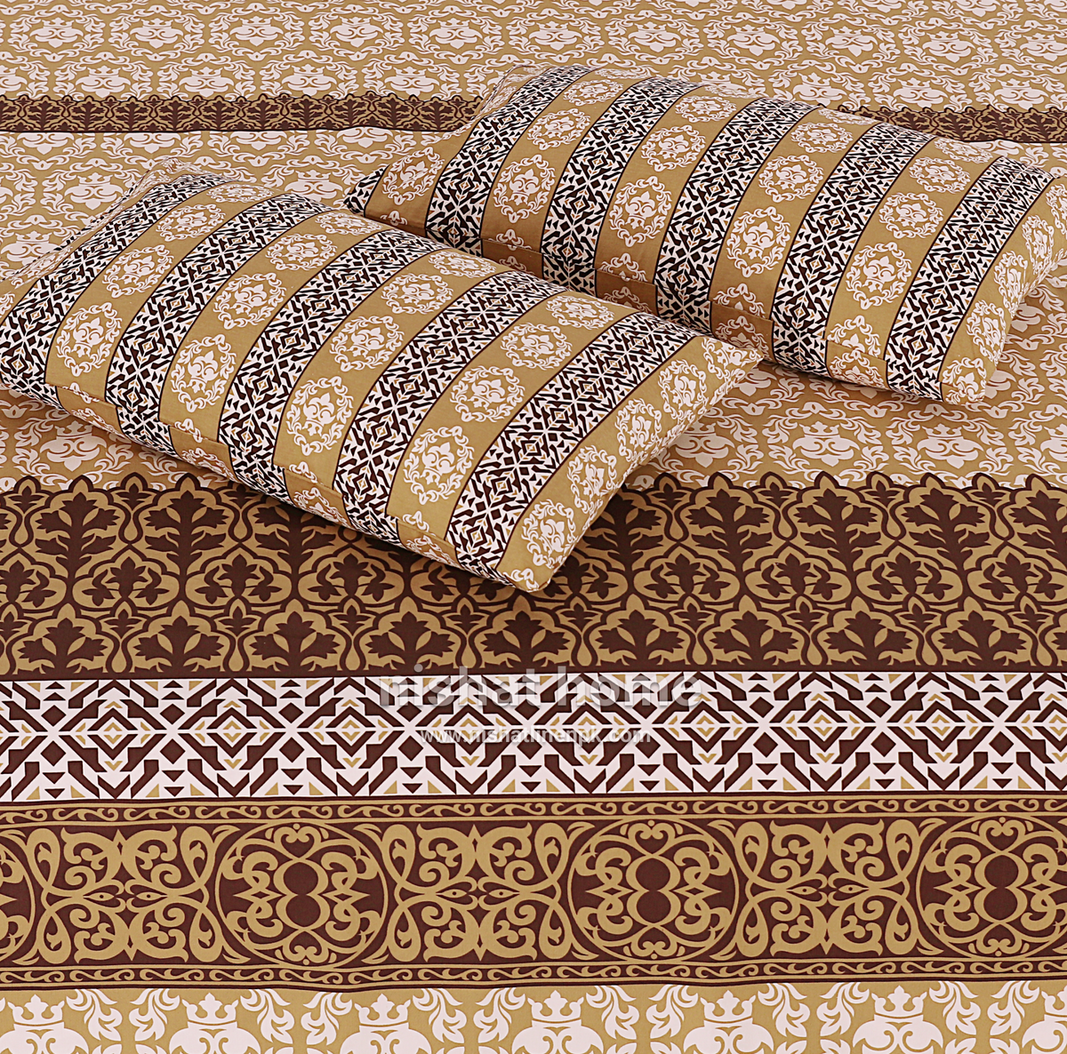 Divine Pure Cotton Bed Sheet - King - 3pcs - DBS314