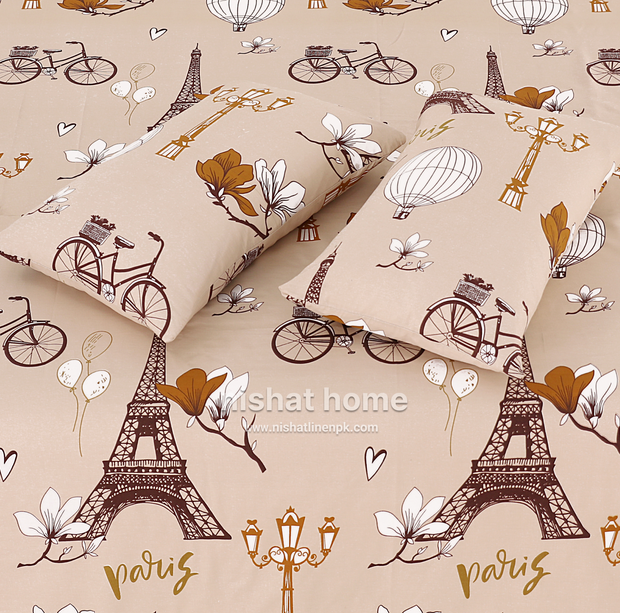 Divine Pure Cotton Bed Sheet - King - 3pcs - DBS320