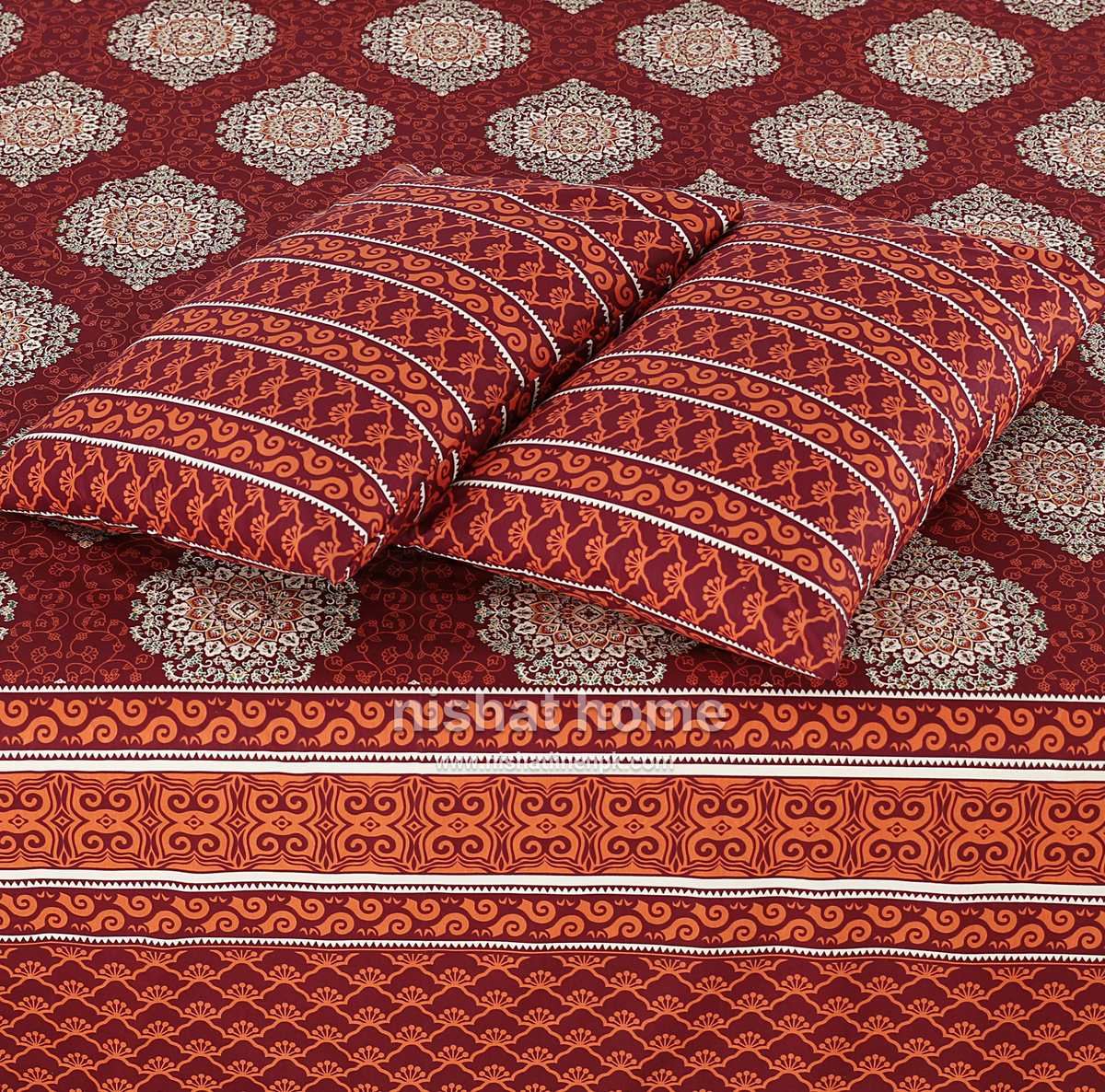 Divine Pure Cotton Bed Sheet - King - 3pcs - DBS332