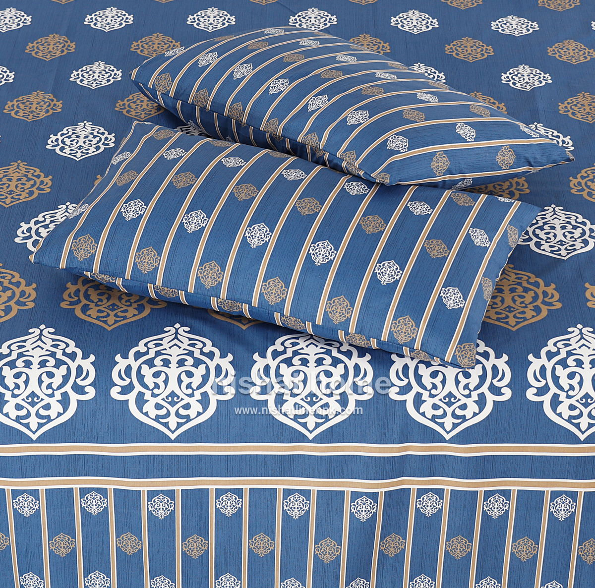Divine Pure Cotton Bed Sheet - King - 3pcs - DBS334