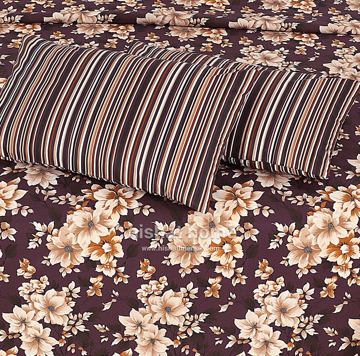 Divine Pure Cotton Bed Sheet - King - 3pcs - DBS336