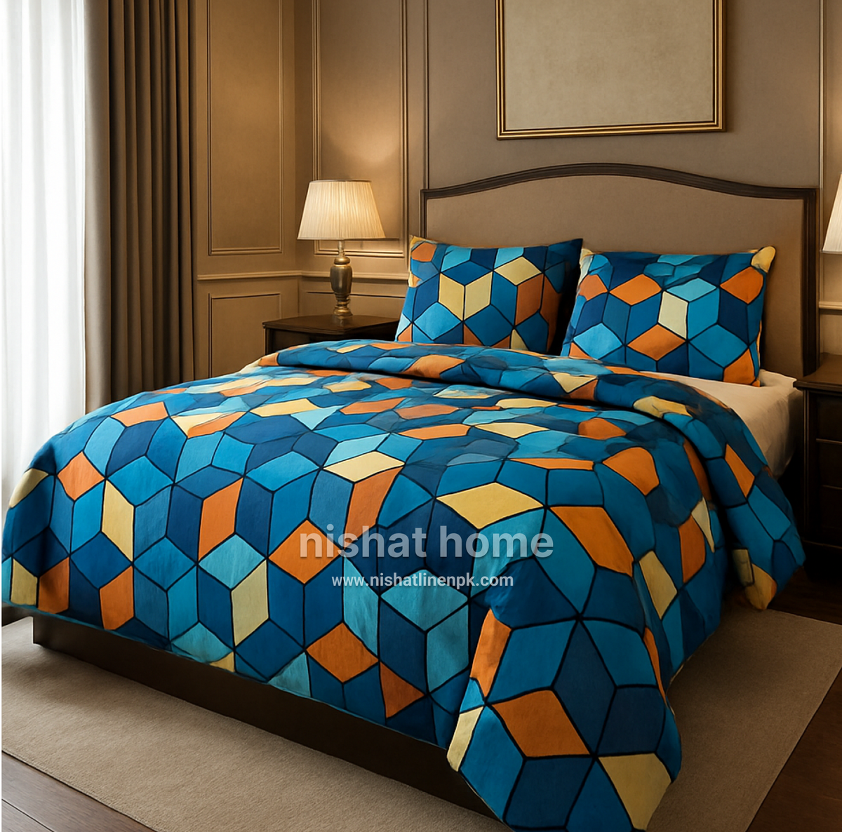 Divine Pure Cotton Bed Sheet - King - 3pcs - DBS344