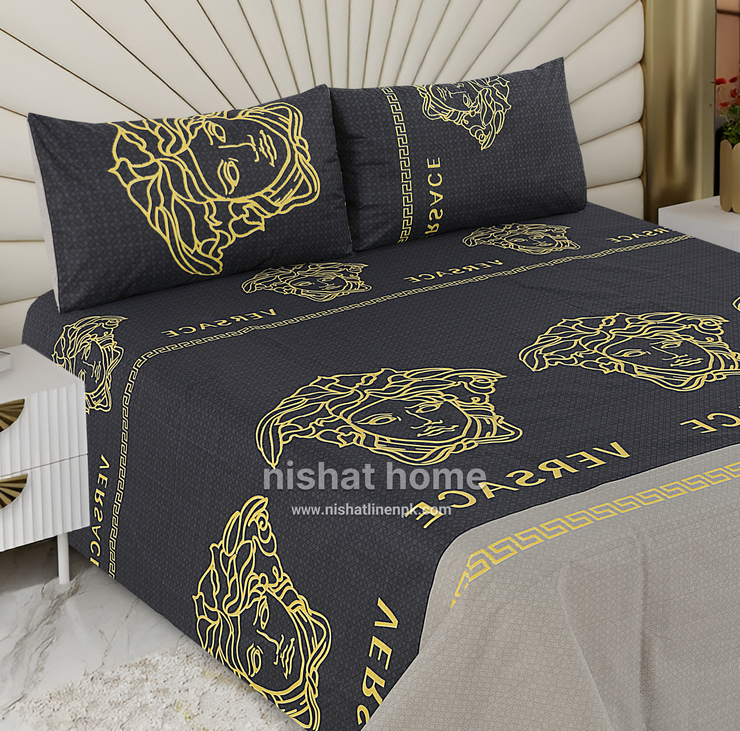 Divine Pure Cotton Bed Sheet - King - 3pcs - DBS350