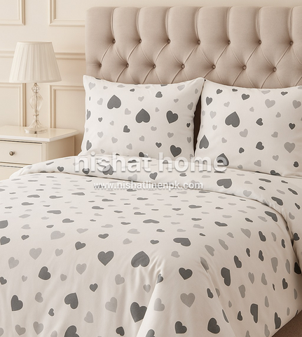 Divine Pure Cotton Bed Sheet - King - 3pcs - DBS358