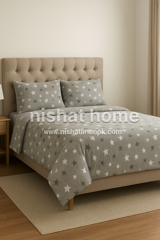 Divine Pure Cotton Bed Sheet - King - 3pcs - DBS359