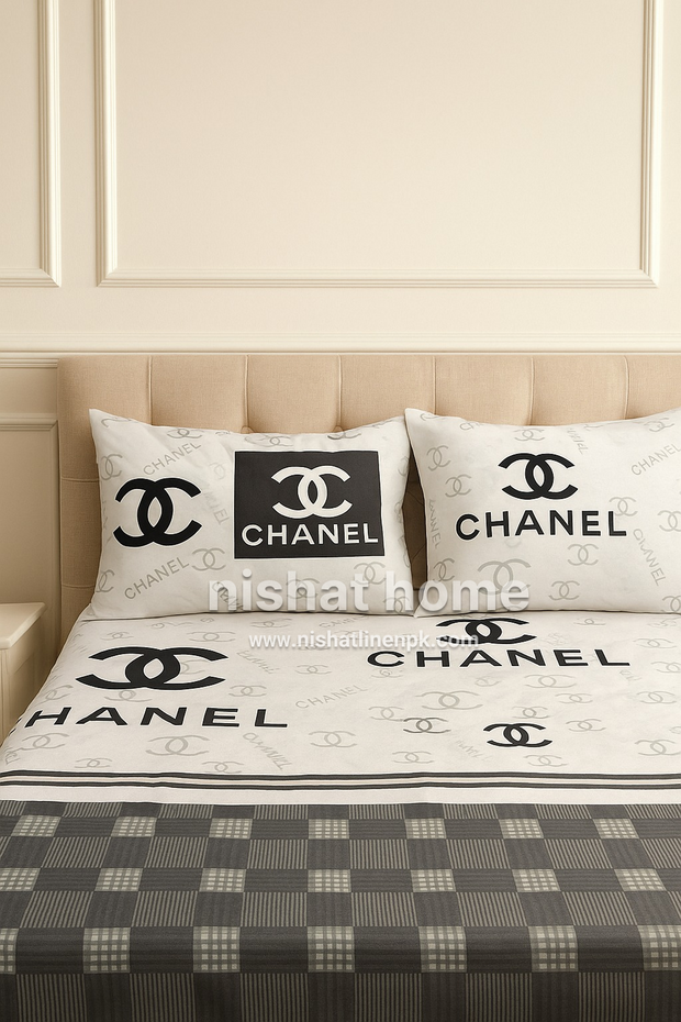 Divine Pure Cotton Bed Sheet - King - 3pcs - DBS361