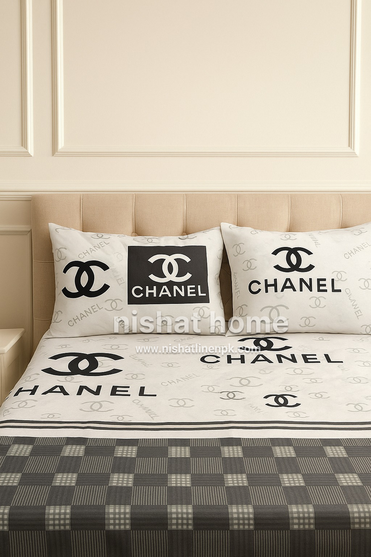 Divine Pure Cotton Bed Sheet - King - 3pcs - DBS361