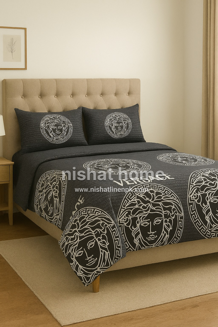 Divine Pure Cotton Bed Sheet - King - 3pcs - DBS365