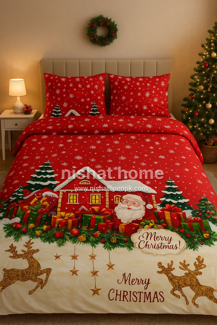 Divine Pure Cotton Bed Sheet - King - 3pcs - DBS366