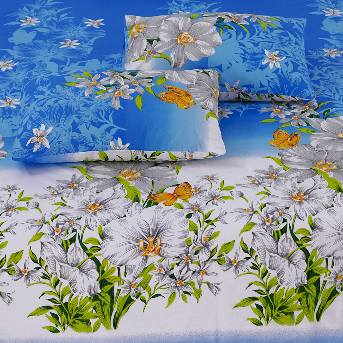 Divine Pure Cotton Bed Sheet - King - 3pcs - DBS256