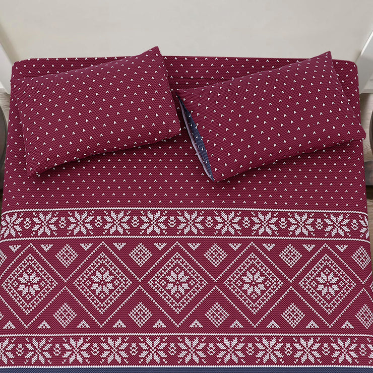 Divine Pure Cotton Bed Sheet - King - 3pcs - DBS259