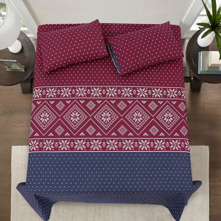 Divine Pure Cotton Bed Sheet - King - 3pcs - DBS259