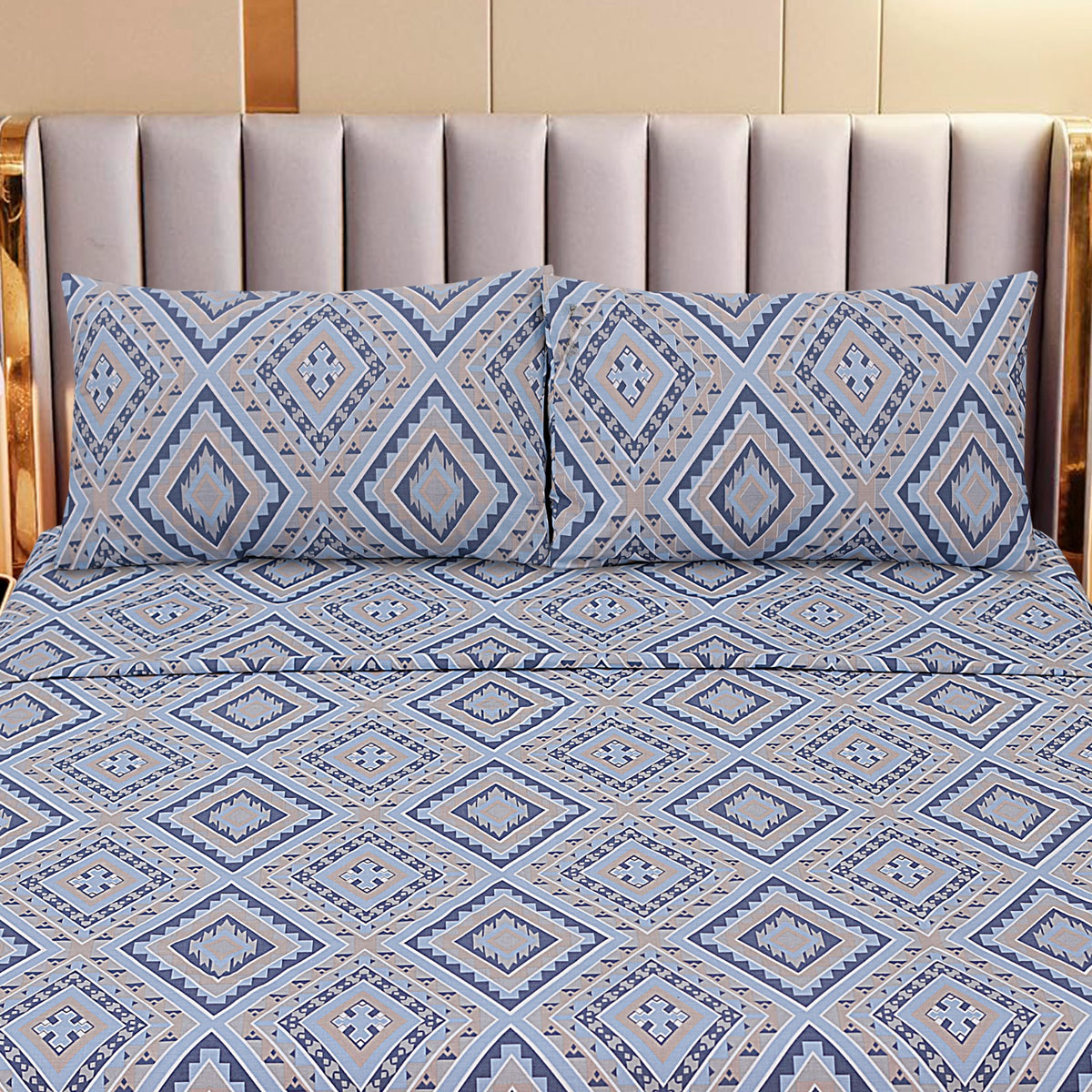 Divine Pure Cotton Bed Sheet - King - 3pcs - DBS260