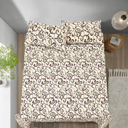 Divine Pure Cotton Bed Sheet - King - 3pcs - DBS268